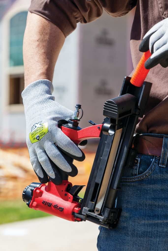 Plastic cap nailer - summer construction
