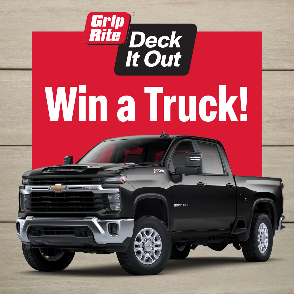 Chevy Silverado with a Win a Truck giveaway